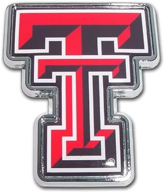 אוניברסיטת טקסס טק אדום ריידרס צבע TT Chrome מצופה פרמיום מתכת NCAA קולג 'מכונית סמל אופנוע סמל