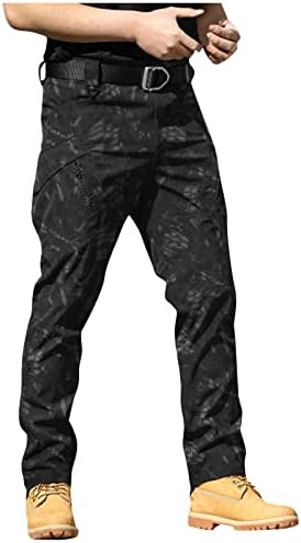 מכנסי שמלה בגודל Dudubaby Plus עבור מכנסי מטען לגברים לגברים סיטי מכנסי שירות מיוחד מאוורר IX7 רב -כיס רב -כיס