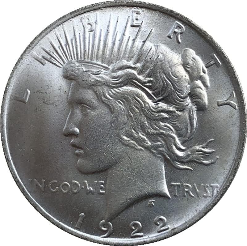 1922 מטבעות אמריקאים פליז פליז מכסף מלאכות עתיקות מצופה אוסף מטבעות זיכרון זרות