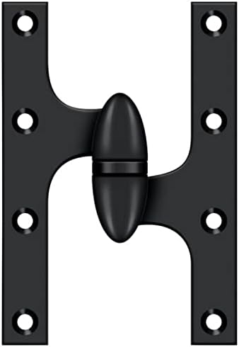 6 H x 4 W ישב/כדור מיסב דלת יחידה ידית ציר סוג: יד ימין, גימור: צבע שחור