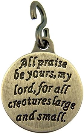 מתנות דתיות פיוטר הקדוש פרנסיס מאסיסי מגן על מדליית צווארון הכלבים שלי, 1 אינץ '