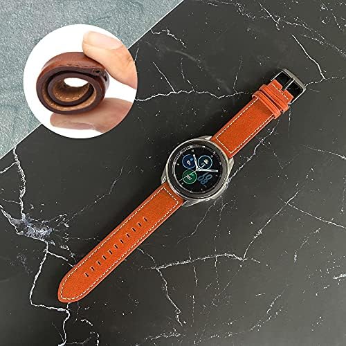 Yeejok Galaxy Watch 5/4 להקות 44 ממ 40 ממ, עור 20 ממ עור+להקות ניילון תואמות לסמסונג גלקסי שעון 5 Pro 45 ממ, Galaxy Watch4 קלאסי 46 ממ