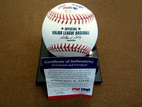 Curt Schilling 04 07 WS Champs Red Sox Phillies חתום Auto OML Baseball PSA/DNA - כדורי חתימה