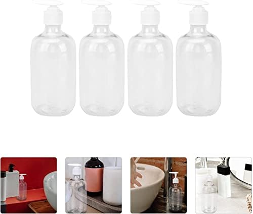 מתקן בקבוקי משאבה של נמזי, בקבוק סבון, 4 יחידות שמפו ריק בשמפו משאבה ביתית- בקבוק סוג למלון עמיד למלון עמיד