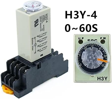 Zlast H3Y-4 0-60S POWER POWER ONITE TIME RELAY TIMER DPDT 14PINS H3Y-4 DC12V DC24V AC110V AC220V