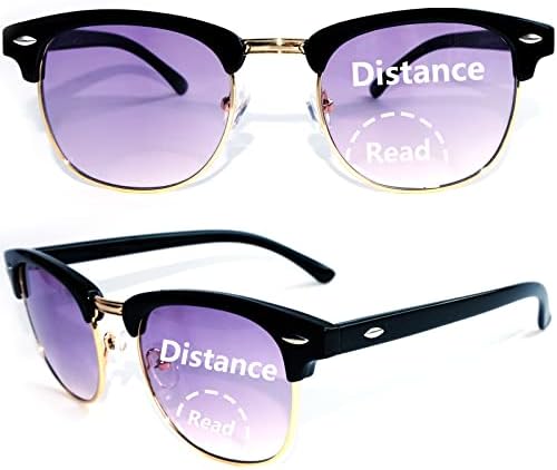 Sehnsucht משקפי שמש ביפוקלים קלאסיים לקריאה לגברים נשים הגנה על UV קוראי שמש רטרו משקפי קריאה-שיפוע עדשה