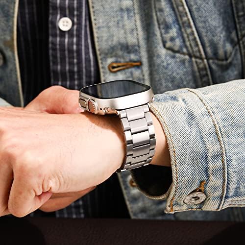להקת שעונים מוצקה של Niauge Titanium לנשים גברים, אין כלים נדרשים לשדרג רצועות שעון טיטניום טהור 22 ממ