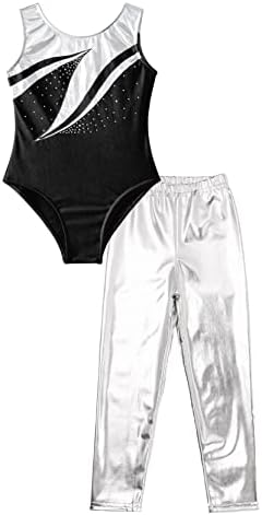 לויאן קיד בנות אתלטי יוניטארד 2 יחידות ללבוש ללבוש בלט בגד גוף בגד בגד בגד לבוש עם חותלות
