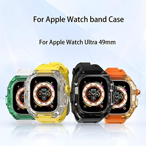 Ahgdda עבור Apple Watch Ultra 49mm Mod Kit Series 8 7 6 5 4 SE צמיד רצועת צמיד שעון שעון כיסוי מגן מחוספס