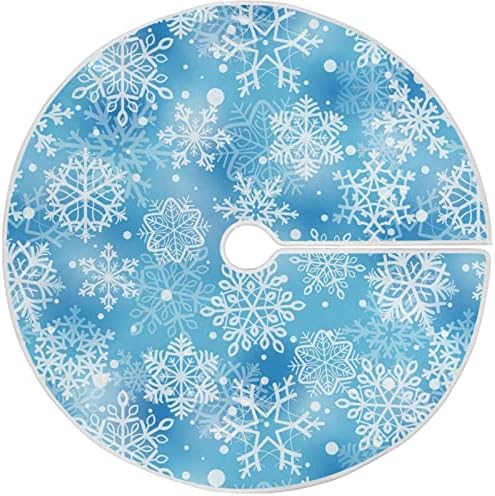 Oarencol חג המולד שלג שלג שלג כחול כחול חג המולד חצאית 36 אינץ 'חג המולד של מסיבת חג עץ קישוטי מחצלת