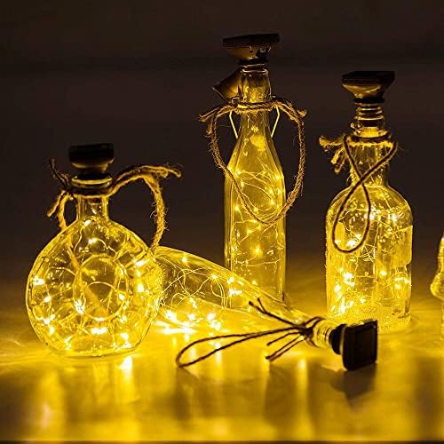 5 חבילות של 20 אורות בקבוק יין LED עם פקק, 6 רגל אורות פקק חוט נחושת סוללה פיה המופעלת על מיני מיתרים אורות לבקבוקי משקאות מלאכה לחתונה