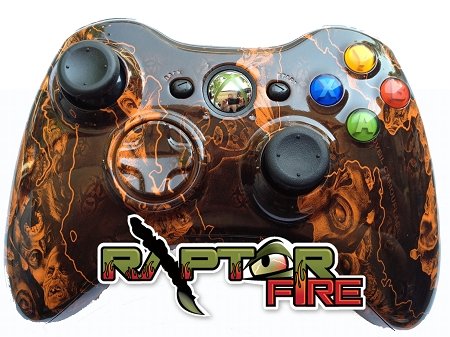זומבי כתום Slash Raptorfire Xbox 360 בקר אלחוטי
