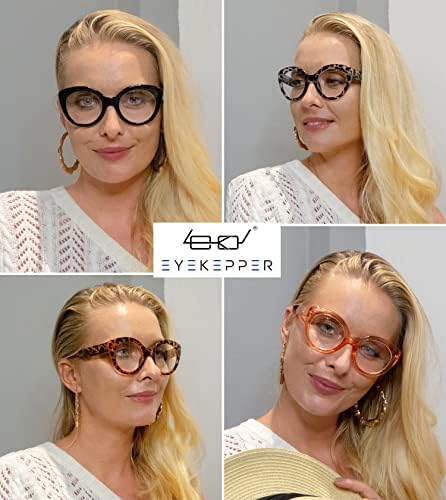 Eyekapper 4 אריזות משקפי קריאה עגולים נשים קוראי מסגרת גדולים לנשים +2.50