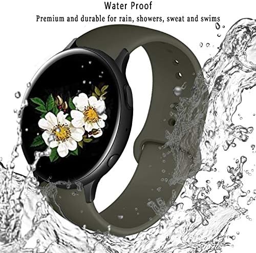 רצועות שעון סיליקון רכות תואמות עבור סמסונג גלקסי שעון 46 ממ להקות/Samsung Galaxy Watch 3 45 ממ פס/Gear S3 Frontier/Classic