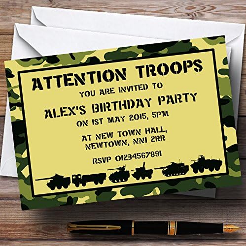 כוחות הצבא הסוואה להזמנות למסיבת יום הולדת בהתאמה אישית