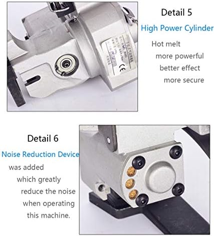 כלי רצועה פנאומטי של Hanchen מכונת רצועה פנאומטית בעבודת יד בגודל 0.43 עד 0.75 אינץ